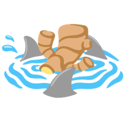ginger root and shark