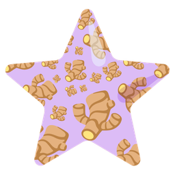ginger root and star