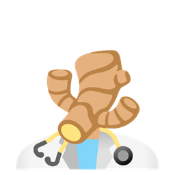 ginger root and stethoscope