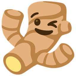 Ginger root and Winking face