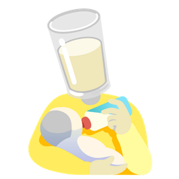 Glass of milk and Baby bottle