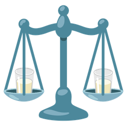 Glass of milk and Balance scale