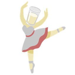 Glass of milk and Ballet shoes