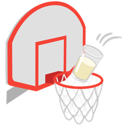 Glass of milk and Basketball