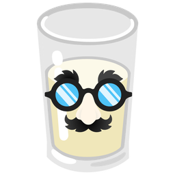 Glass of milk and Disguised face