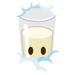 Glass of milk and Face in clouds