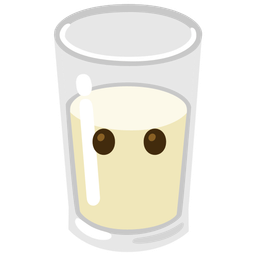 Glass of milk and Face without mouth