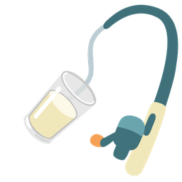 Glass of milk and Fishing pole