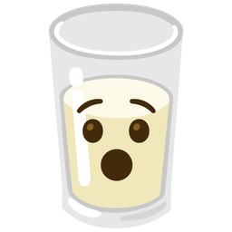 Glass of milk and Hushed face