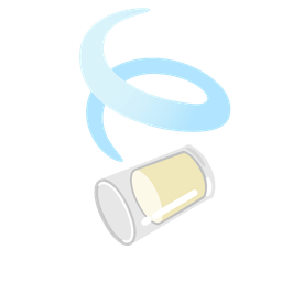 Glass of milk and Leaf fluttering in wind