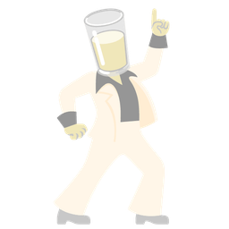 Glass of milk and Mirror ball