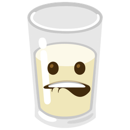 Glass of milk and Mouth