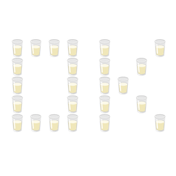 Glass of milk and OK button