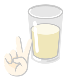 Glass of milk and Peace symbol