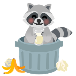 Glass of milk and Raccoon