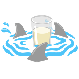 Glass of milk and Shark