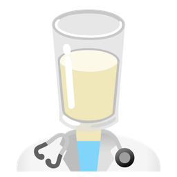 Glass of milk and Stethoscope