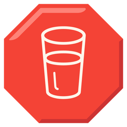 Glass of milk and Stop sign