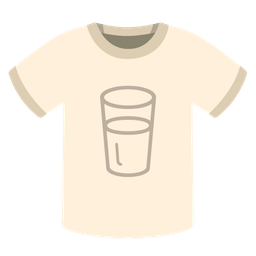 Glass of milk and T-shirt