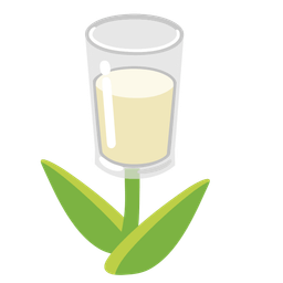 Glass of milk and Tulip