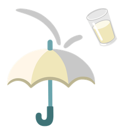 Glass of milk and Umbrella