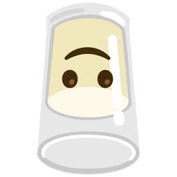 Glass of milk and Upside-down face