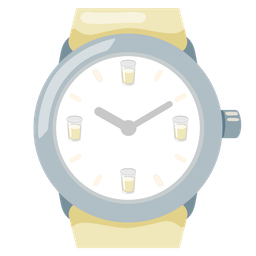 Glass of milk and Watch