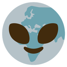 Globe showing Europe-Africa and Alien