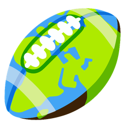 Globe showing Europe-Africa and American football