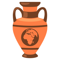 Globe showing Europe-Africa and Amphora
