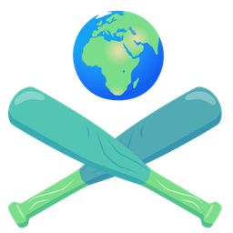 Globe showing Europe-Africa and Baseball