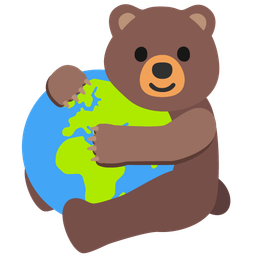 Globe showing Europe-Africa and Bear