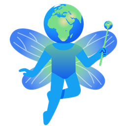 Globe showing Europe-Africa and Butterfly