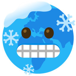 Globe showing Europe-Africa and Cold face