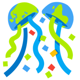 Globe showing Europe-Africa and Confetti ball