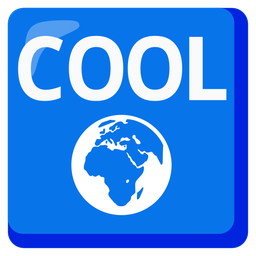 Globe showing Europe-Africa and COOL button