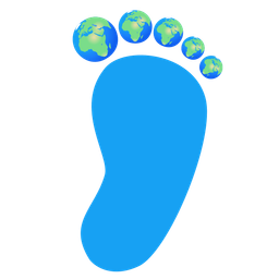 Globe showing Europe-Africa and Footprints