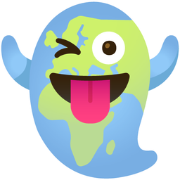 Globe showing Europe-Africa and Ghost