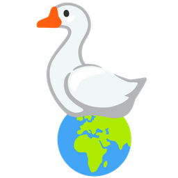 Globe showing Europe-Africa and Goose