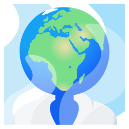 Globe showing Europe-Africa and Hot springs