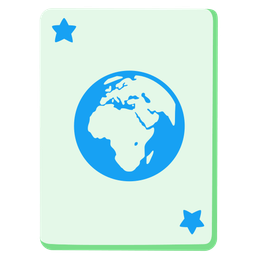 Globe showing Europe-Africa and Joker