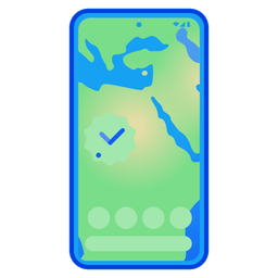 Globe showing Europe-Africa and Mobile phone