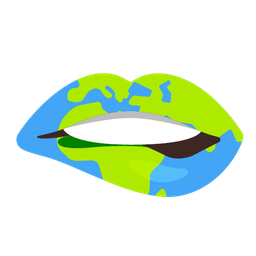 Globe showing Europe-Africa and Mouth