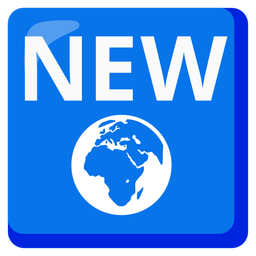 Globe showing Europe-Africa and NEW button