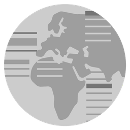 Globe showing Europe-Africa and Newspaper