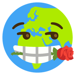 Globe showing Europe-Africa and Rose