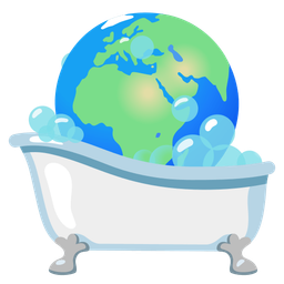 Globe showing Europe-Africa and Soap