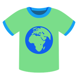 Globe showing Europe-Africa and T-shirt