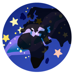 Globe showing Europe-Africa and Telescope