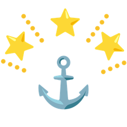 glowing star and anchor
